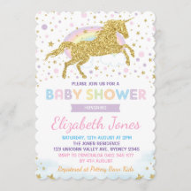 Rainbow Gold Unicorn / Magical Stars Baby shower