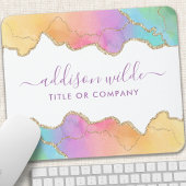 Rainbow Gold Waterverf Agaat Salon Business Muismat