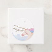 Rainbow Gold Waterverf Unicorn Birthday Party | Bedankjes Labels (In situ)