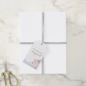 Rainbow Gold Waterverf Unicorn Birthday Party | Cadeaulabel (Met Touw)