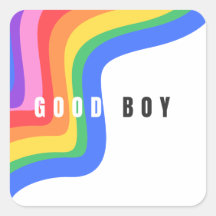 Rainbow Good Boy - Sticker, leuk Gay Pride-icoon