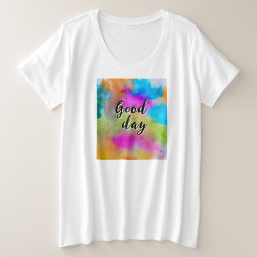 Rainbow Good Day Grote Maat T-shirt (Design voorkant)