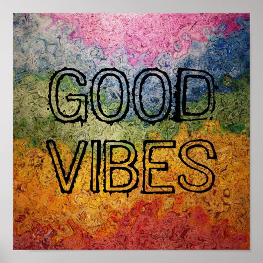 Rainbow Good Vibes Poster (Voorkant)