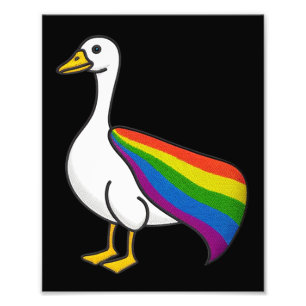 Rainbow Goose LGBTQ Pride Gay Transgender LGBTQ+ Foto Afdruk