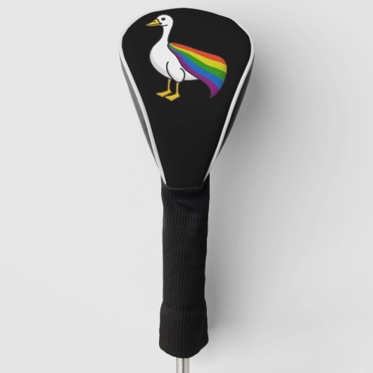 Rainbow Goose LGBTQ Pride Gay Transgender LGBTQ+ Golfheadcover (Voorkant)