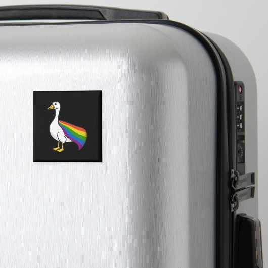 Rainbow Goose LGBTQ Pride Gay Transgender LGBTQ+ Magneet (Insitu (bagage))