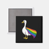 Rainbow Goose LGBTQ Pride Gay Transgender LGBTQ+ Magneet (Voorkant / Achterkant)