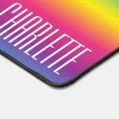 Rainbow Gradient Aangepaste Naam Desk Mat (Hoek)