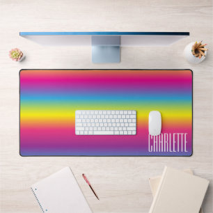 Rainbow Gradient Aangepaste Naam Desk Mat