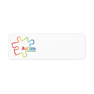 Rainbow Gradient Autisme Awareness Labels