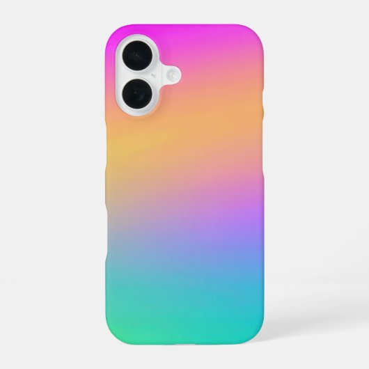 Rainbow Gradient Colorful iPhone 16 Hoesje (Achterkant)