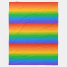 Rainbow gradient colors fleece deken