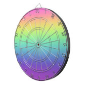 Rainbow Gradient Dartboard Dartbord (Voorkant Rechts)