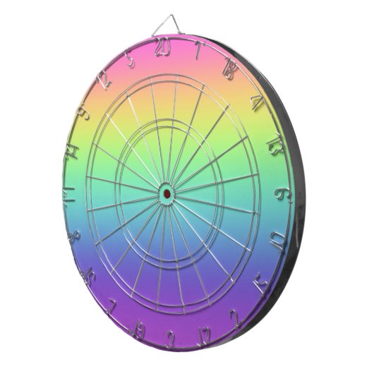 Rainbow Gradient Dartboard Dartbord (Voorkant Rechts)