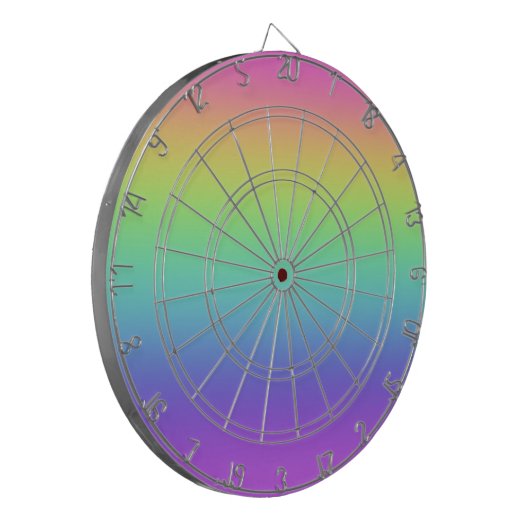 Rainbow Gradient Dartboard Dartbord (Voorkant Links)