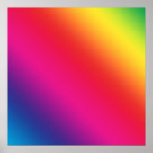 Rainbow Gradient Diagonal Poster (Voorkant)