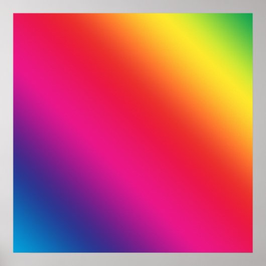 Rainbow Gradient Diagonal Poster (Voorkant)