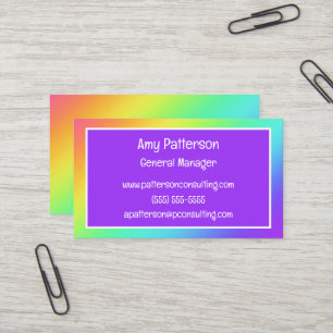 Rainbow Gradient en Paarse Visitekaartjes