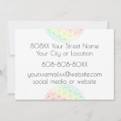 Rainbow Gradient Flower of Life Kaart (Achterkant)