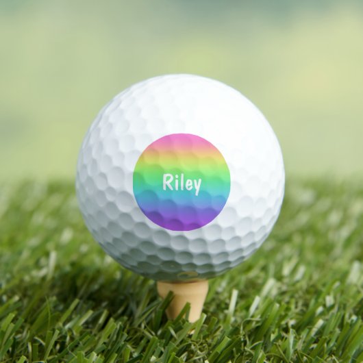 Rainbow Gradient gepersonaliseerd Golfballen (Insitu Shirt)