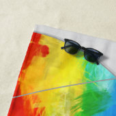 Rainbow Gradient Girls Sportief Volleybal Strandlaken (In situ)