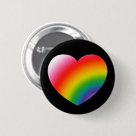 Rainbow Gradient Heart Ronde Button 5,7 Cm