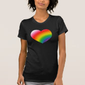 Rainbow Gradient Heart T-shirt (Voorkant)