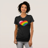 Rainbow Gradient Heart T-shirt (Voorkant volledig)