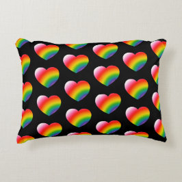 Rainbow Gradient Hearts Patroon Accent Kussen