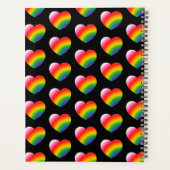 Rainbow Gradient Hearts Patroon Planner (Achterkant)