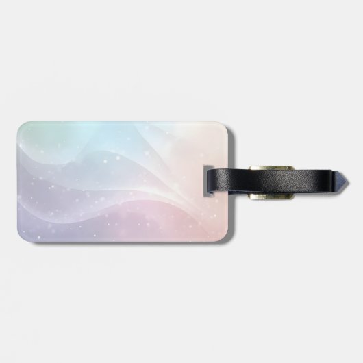 Rainbow Gradient Invitation | Elegant Pastel Spark Bagagelabel (Achterkant horizontaal)