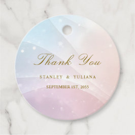 Rainbow Gradient Invitation | Elegant Pastel Spark Bedankjes Labels