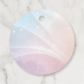 Rainbow Gradient Invitation | Elegant Pastel Spark Bedankjes Labels (Achterkant)