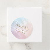 Rainbow Gradient Invitation | Elegant Pastel Spark Bedankjes Labels (In situ)
