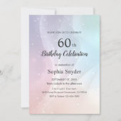 Rainbow Gradient Invitation | Elegant Pastel Spark Kaart (Voorkant)