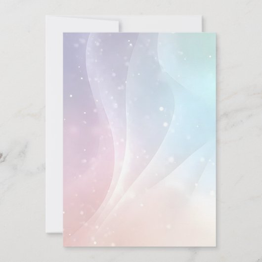Rainbow Gradient Invitation | Elegant Pastel Spark Kaart (Achterkant)