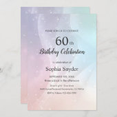 Rainbow Gradient Invitation | Elegant Pastel Spark Kaart (Voorkant / Achterkant)