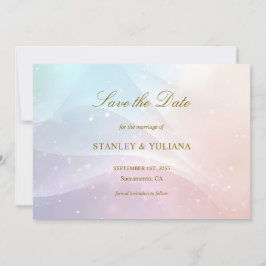 Rainbow Gradient Invitation | Elegant Pastel Spark Kaart
