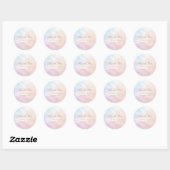 Rainbow Gradient Invitation | Elegant Pastel Spark Ronde Sticker (Vel)