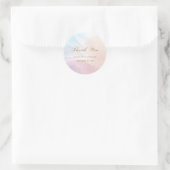 Rainbow Gradient Invitation | Elegant Pastel Spark Ronde Sticker (Tas)