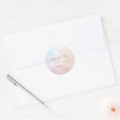 Rainbow Gradient Invitation | Elegant Pastel Spark Ronde Sticker (Envelop)
