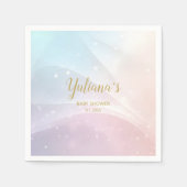 Rainbow Gradient Invitation | Elegant Pastel Spark Servet (Voorkant)