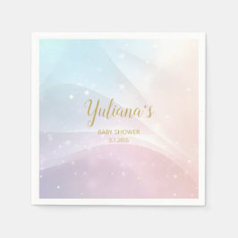 Rainbow Gradient Invitation | Elegant Pastel Spark Servet