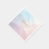 Rainbow Gradient Invitation | Elegant Pastel Spark Servet (Hoek)