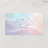 Rainbow Gradient Invitation | Elegant Pastel Spark Visitekaartje (Achterkant)