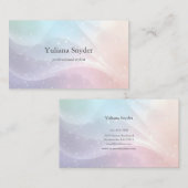 Rainbow Gradient Invitation | Elegant Pastel Spark Visitekaartje (Voorkant / Achterkant)