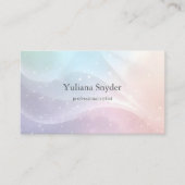 Rainbow Gradient Invitation | Elegant Pastel Spark Visitekaartje (Voorkant)