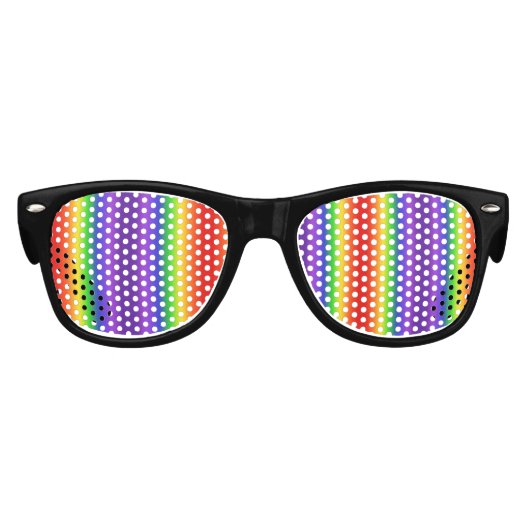 Rainbow Gradient Kleurrijk Plezier Kinder Zonnebril (Voorkant)