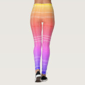Rainbow Gradient Modern Plaid Tartan Pattern Leggings (Achterkant)