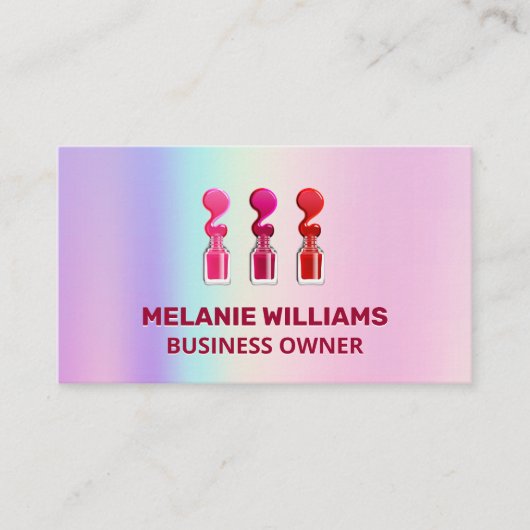 Rainbow Gradient | Nagellak Pour Visitekaartje (Voorkant)